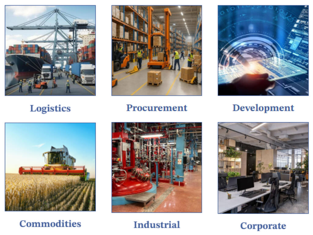 Here is an indication of the various industries we have experience with.
